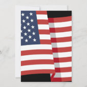 Red White and Blue Patriotic Feuerwerk 4. Juli Einladung (Rückseite)