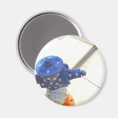 Red White and Blue Patriotic Fire Hydrant America Magnet (Vorderseite/Rückseite)