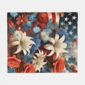 Red White and Blue Patriotic Fleecedecke (Vorderseite (Horizontal))