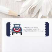 Red White and Blue Patriotic Label (Insitu)