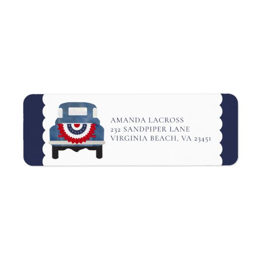 Red White and Blue Patriotic Label (Vorne)