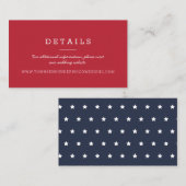 Red White and Blue Patriotic Website einfügen Begleitkarte (Vorne/Hinten)