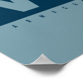 Red White and Blue Pop Art Cow Poster - Vegan  (Ecke)