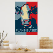 Red White and Blue Pop Art Inspired Cow Poster (Küche)