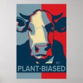 Red White and Blue Pop Art Inspired Cow Poster (Vorne)