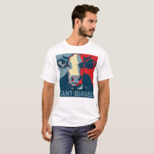 Red White and Blue Pop Art Inspiriert Kuh Tshirt (Vorne ganz)