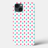 Red White and Blue Raindrop Design