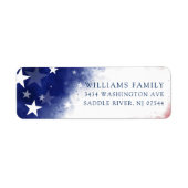 Red White and Blue Return Address Label (Vorne)