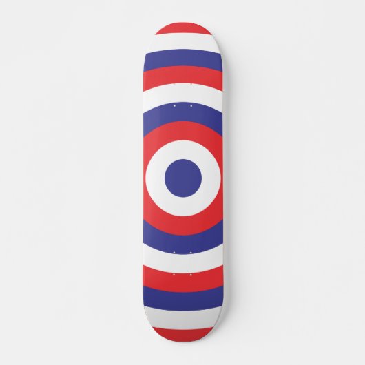 Red White and Blue Round Skateboard (Vorne)