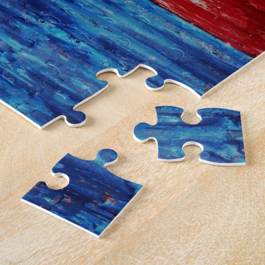 Red White and Blue Rustic Puzzle (Seite)