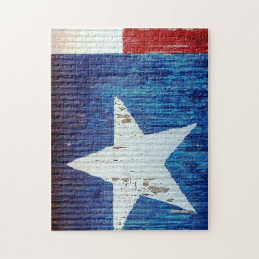 Red White and Blue Rustic Puzzle (Vertikal)
