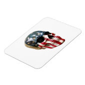 Red White and Blue Skull auf dem Magneten Magnet (Linke Seite)