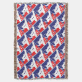 Red-White-and-Blue-Snow-Boa Decke (Vorderseite Vertikal)