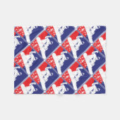 Red-White-and-Blue-Snow-Boa Fleecedecke (Vorderseite (Horizontal))