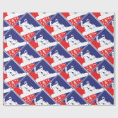 Red-White-and-Blue-Snow-Boa Geschenkpapier (Flach)