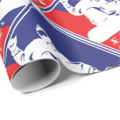 Red-White-and-Blue-Snow-Boa Geschenkpapier (Rolleneckpunkt)
