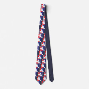 Red-White-and-Blue-Snow-Boa Krawatte