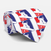 Red-White-and-Blue-Snow-Boa Krawatte (Gerollt)
