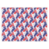 Red-White-and-Blue-Snow-Boa Tischdecke (Vorderseite (Horizontal))