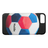 Red White and Blue Soccer Ball, Case-Mate iPhone Hülle (Rückseite (Horizontal))