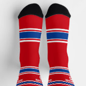 Red White and Blue Sport Jersey - Name Number Socken (Oben)