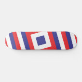 Red White and Blue Square Skateboard (Horizontal)