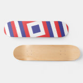 Red White and Blue Square Skateboard (Horizontal)