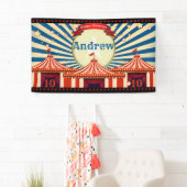 Red White and Blue Star Circus Big Top  Banner (Insitu)