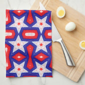 Red White and Blue Star Muster Geschirrtuch (Viertel Falte)