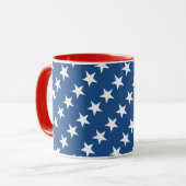 Red White and Blue Star Tasse (Vorderseite Links)