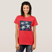 Red White and Blue Starfish Nautic T-Shirt (Vorne ganz)
