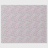 Red White and Blue Stars America Patriotic Geschenkpapier (Flach)