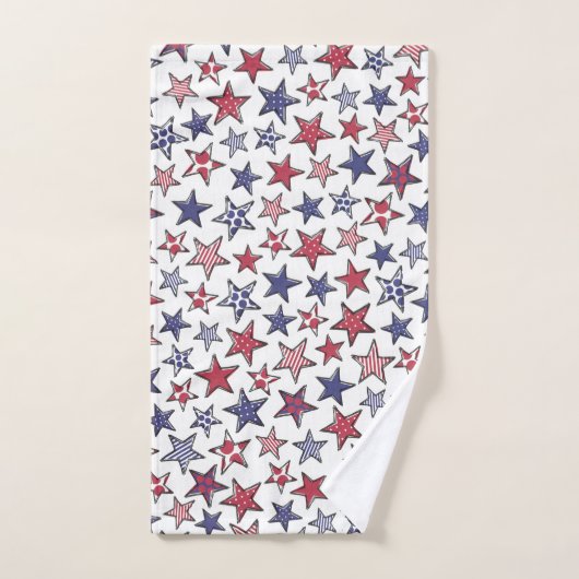 Red White and Blue Stars America Patriotic Handtuch (Handtuch)