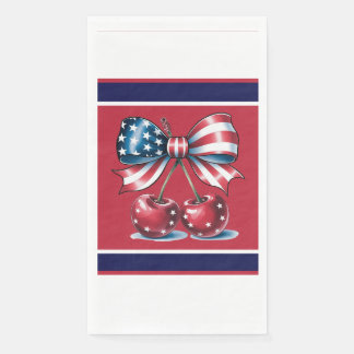 Red White And Blue Stars Paper Guest Towels Serviette