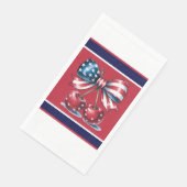 Red White And Blue Stars Paper Guest Towels Serviette (Ecke)