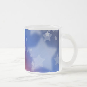 Red White and Blue Stars Patriotische Mattierte Ta Mattglastasse