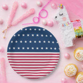 Red White and Blue Stars Streifen 4. Juli Party Pappteller (Party)