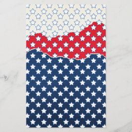 Red, White and Blue Stars (USA) (Vereinigte Staate Briefpapier
