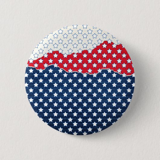 Red, White and Blue Stars (USA) (Vereinigte Staate Button (Vorderseite)