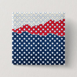 Red, White and Blue Stars (USA) (Vereinigte Staate Button