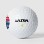 Red, White and Blue Stars (USA) (Vereinigte Staate Golfball (Logo)