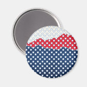 Red, White and Blue Stars (USA) (Vereinigte Staate Magnet (Vorderseite/Rückseite)