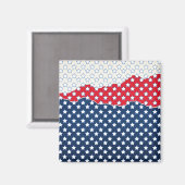 Red, White and Blue Stars (USA) (Vereinigte Staate Magnet (Vorderseite/Rückseite)