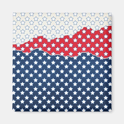 Red, White and Blue Stars (USA) (Vereinigte Staate Magnet (Vorne)