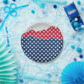 Red, White and Blue Stars (USA) (Vereinigte Staate Pappteller (Party)