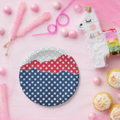 Red, White and Blue Stars (USA) (Vereinigte Staate Pappteller (Party)