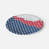 Red, White and Blue Stars (USA) (Vereinigte Staate Pappteller (Schrägansicht)