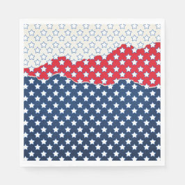 Red, White and Blue Stars (USA) (Vereinigte Staate Serviette