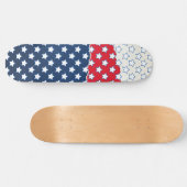 Red, White and Blue Stars (USA) (Vereinigte Staate Skateboard (Horizontal)