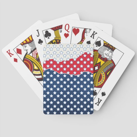 Red, White and Blue Stars (USA) (Vereinigte Staate Spielkarten (Rückseite)